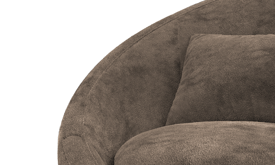 Каро / Кресло для отдыха велюр Панда браун шоколад